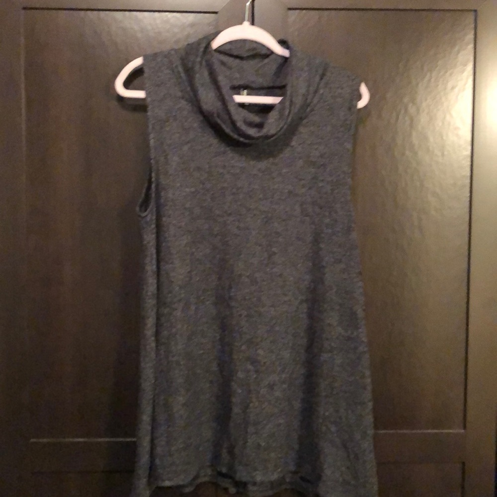 Grey Cowl Neck Tank